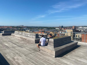 Apartment w. rooftop terrace & free parking garage Aarhus